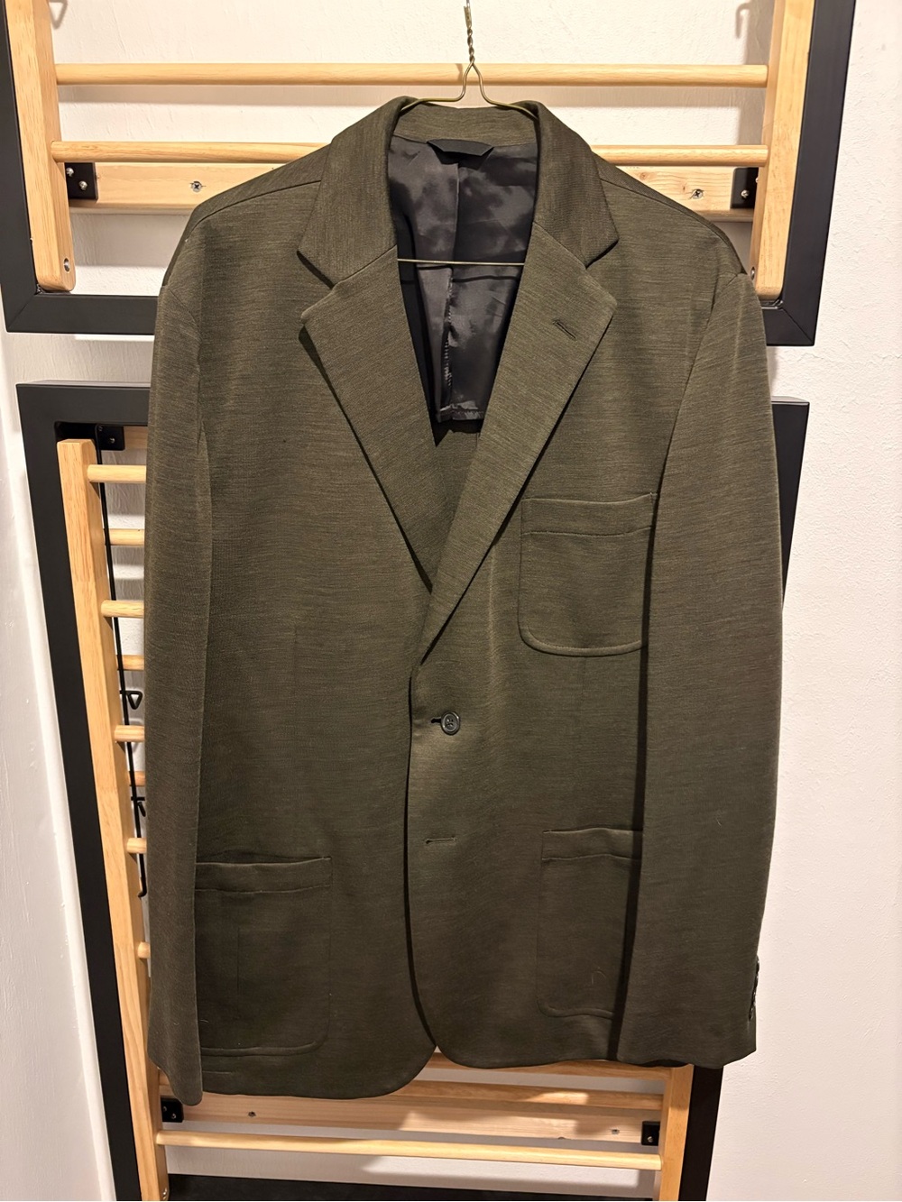 Tom James Men's Olive Single-Breasted Casual Blazer